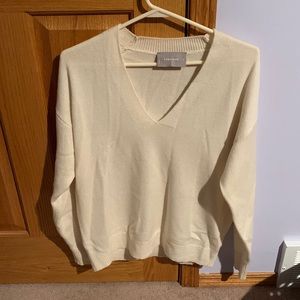 EVERLANE oversized cashmere vneck sweater